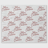 Vrolijk kerstbericht op Birch Cadeaupapier (Vlak)