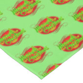 Vrolijk kerstbericht Typografie Red Green & Tree Tafelkleed (Gekanteld)