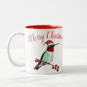 Vrolijk kerstbevogel Mok met tweetone koffie (Links)