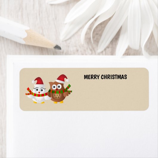 Vrolijk kerstbezit etiket (Insitu)