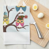 Vrolijk kerstbezit op de keuken rondom de keuken theedoek (Quarter Fold)