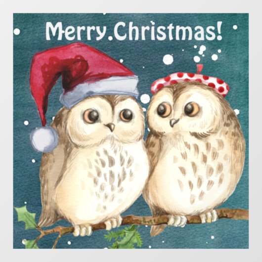 Vrolijk kerstbezit raamsticker (Vel)