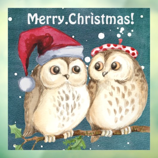 Vrolijk kerstbezit raamsticker (Vel 3)