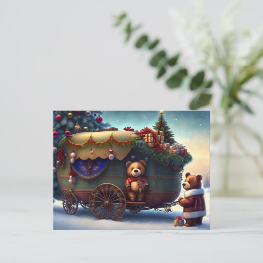 Vrolijk kerstbier briefkaart (Staand voorkant)