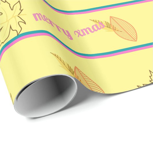 Vrolijk kerstblad cadeaupapier (Rol Hoek)