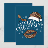 Vrolijk kerstblad voor dames feestdagenkaart (Voorkant / Achterkant)