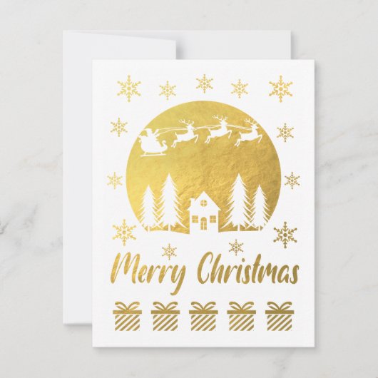 Vrolijk kerstblank Wenskaart (Voorkant)