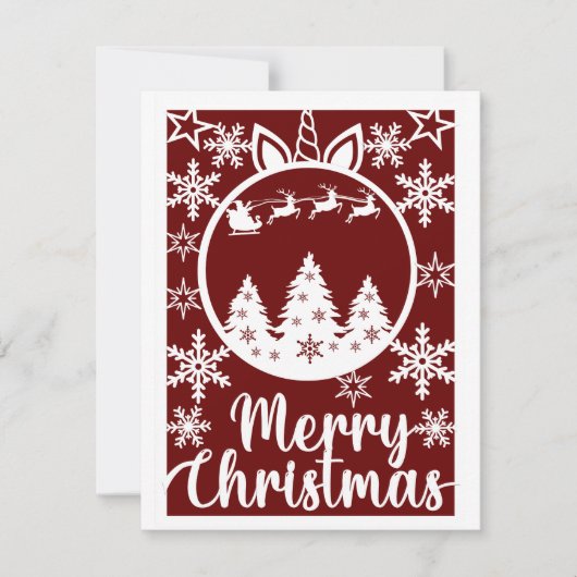 Vrolijk kerstblank Wenskaart (Voorkant)