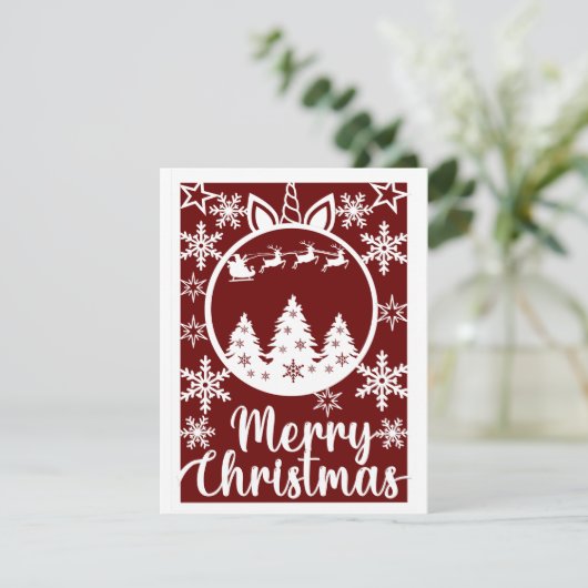 Vrolijk kerstblank Wenskaart (Staand voorkant)