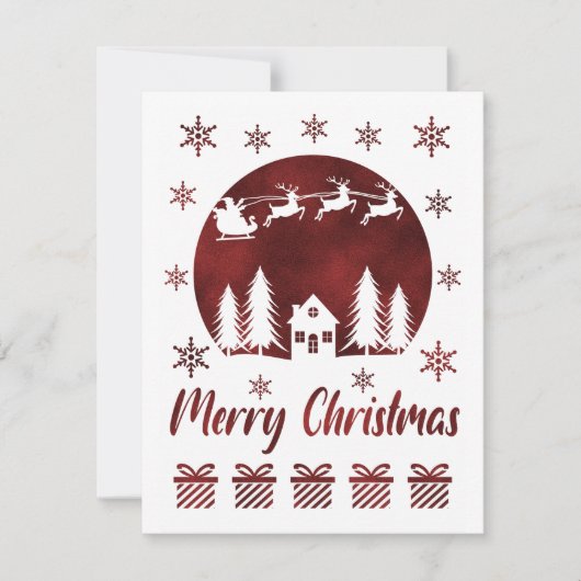 Vrolijk kerstblank Wenskaart (Voorkant)