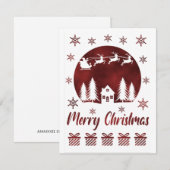 Vrolijk kerstblank Wenskaart (Voorkant / Achterkant)