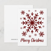 Vrolijk kerstblank Wenskaart (Voorkant / Achterkant)