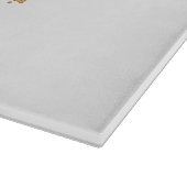 Vrolijk kerstblauw en goud snijplank (Hoek)