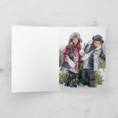 Vrolijk kerstblauw | Foto vakantie Kaart (Binnen)