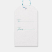 Vrolijk kerstblauw golven rond de Middellandse Zee Cadeaulabel (Achterkant)