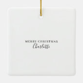 Vrolijk kerstblauw kerstboomblauw, speciaal aangep keramisch ornament (Achterkant)