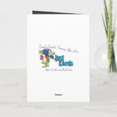 Vrolijk kerstblauw Moderne kerstKaart Feestdagen Kaart (Achterkant)