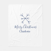 Vrolijk Kerstblauw sneeuwvlokken voeg naam feestda