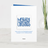 Vrolijk kerstblauw tekst Kaart (Achterkant)