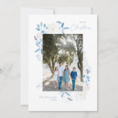 Vrolijk kerstblauw Waterverf ventilatorlicht Lijst (Voorkant)