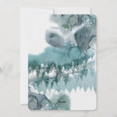 Vrolijk kerstblauw Waterverf winterlandschap Feestdagenkaart (Achterkant)