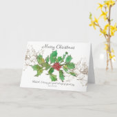 Vrolijk Kerstboek Bijbel Luke Holly Plant Kaart (Gele Bloem)