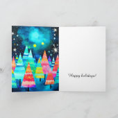 Vrolijk kerstbomen Abstract Kaart (Binnen)