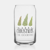 Vrolijk kerstbomen Moderne Feestdagen van het Manu Blikvorm Glas (Voorkant)