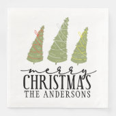 Vrolijk kerstbomen Moderne Feestdagen van het Manu Servet (Voorkant)