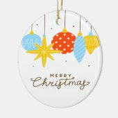 Vrolijk kerstbomen Schattige Keramisch Ornament (Links)