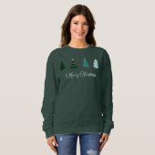 Vrolijk kerstbomen sweatshirt (Voorkant volledig)