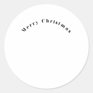 Vrolijk kerstboog ronde sticker