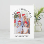 Vrolijk Kerstboogfotojaar in de Review Feestdagenkaart (Staand voorkant)