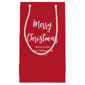 Vrolijk kerstboom eenvoudige buffel check patroon klein cadeauzakje (Voorkant)