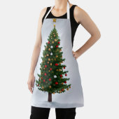 Vrolijk kerstboom eigenaar schort (Insitu)