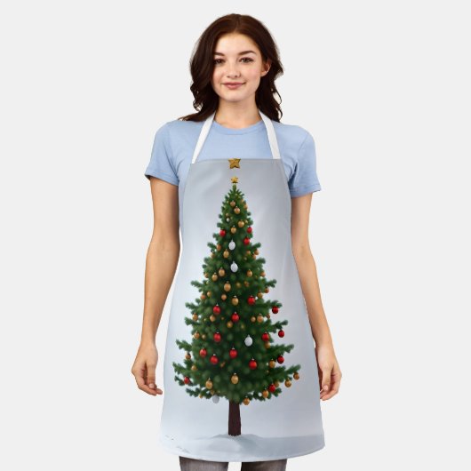 Vrolijk kerstboom eigenaar schort (Gedragen)