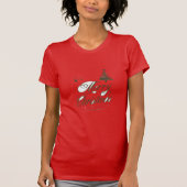 Vrolijk kerstboom en ster T-shirt (Voorkant)