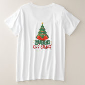 Vrolijk kerstboom en ster T-shirt (Design achterkant)