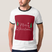 Vrolijk kerstboom en ster T-shirt (Voorkant)
