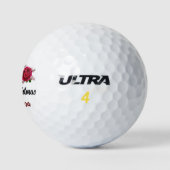 Vrolijk kerstboom feestelijke vakantie cadeau ontw golfballen (Logo)