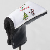 Vrolijk Kerstboom Feestelijke Vakantie Sneeuwman G Golfheadcover (3/4 voorkant)