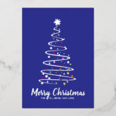 Vrolijk kerstboom Folie vakantie Kaart (Voorkant)