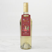 Vrolijk Kerstboom Gift Wijn Bier Drank Flessenhanger (Op fles)