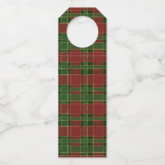 Vrolijk Kerstboom Gift Wijn Bier Drank Flessenhanger (Achterkant)