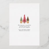 Vrolijk Kerstboom Gouden Folie Vakantie Kaart (Achterkant)