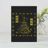 Vrolijk kerstboom H Ho Ho Ho Feestdagenkaart (Staand voorkant)
