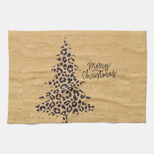 Vrolijk kerstboom keukenhanddoeken (Horizontaal)