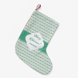Vrolijk Kerstboom Mint Groen Monogram Kleine Kerstsok