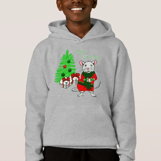 Vrolijk kerstboom rat grappig (Voorkant)