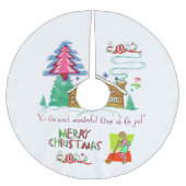 Vrolijk kerstboom rok schoonmaken dame (Voorkant)